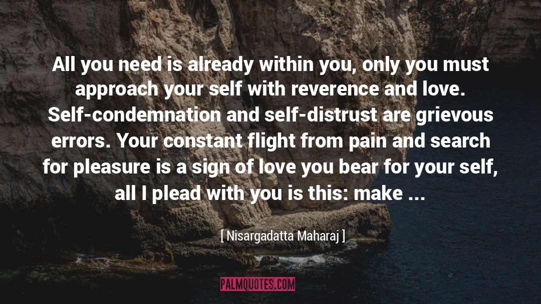 Love Beyond Imperfections quotes by Nisargadatta Maharaj