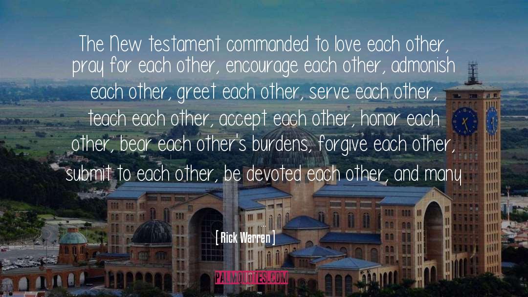 Love Each Other quotes by Rick Warren