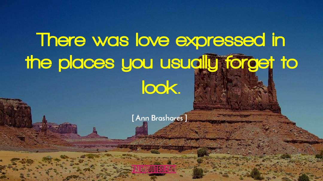 Love Expressed quotes by Ann Brashares