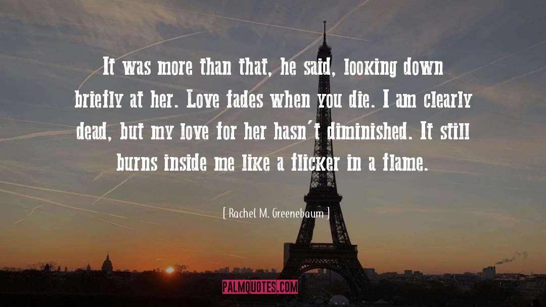 Love Fades quotes by Rachel M. Greenebaum