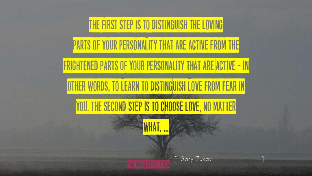 Love Fear quotes by Gary Zukav