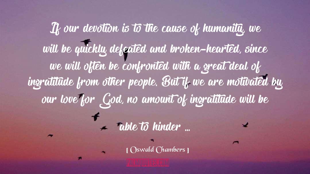 Love For God quotes by Oswald Chambers