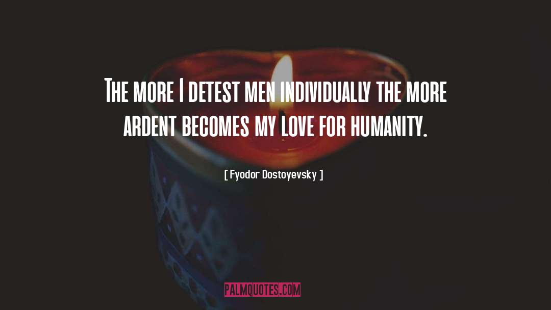 Love For Humanity quotes by Fyodor Dostoyevsky
