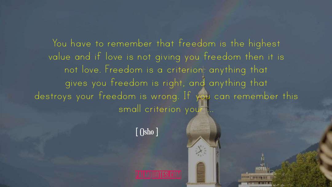 Love Freedom quotes by Osho