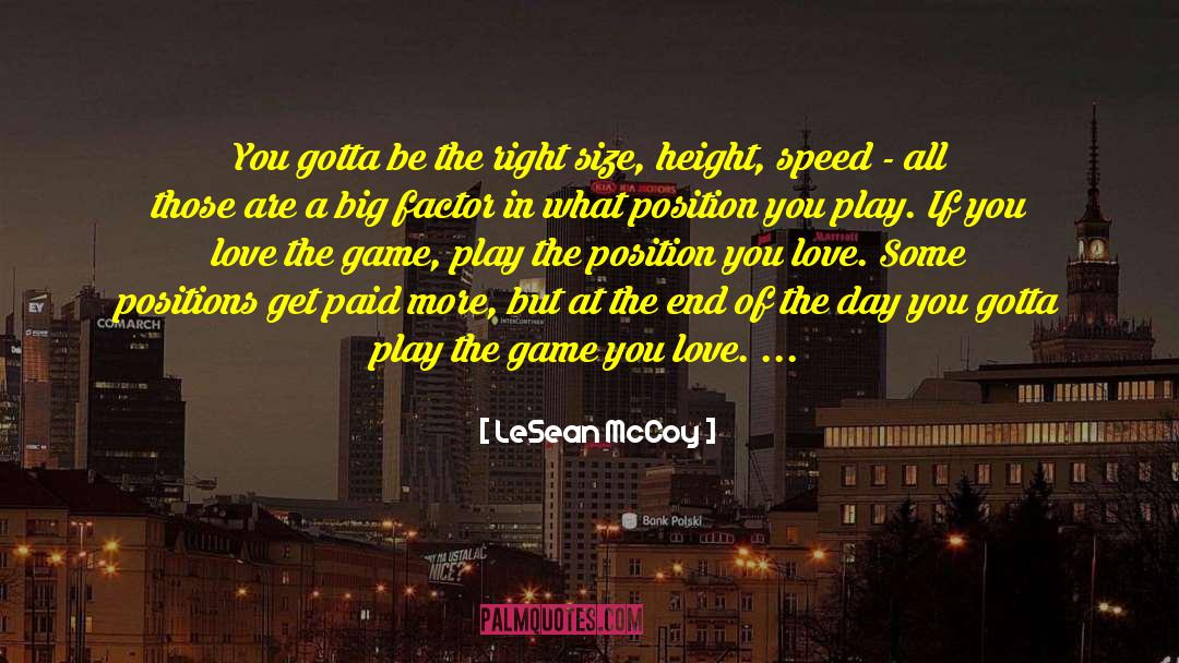 Love Games quotes by LeSean McCoy