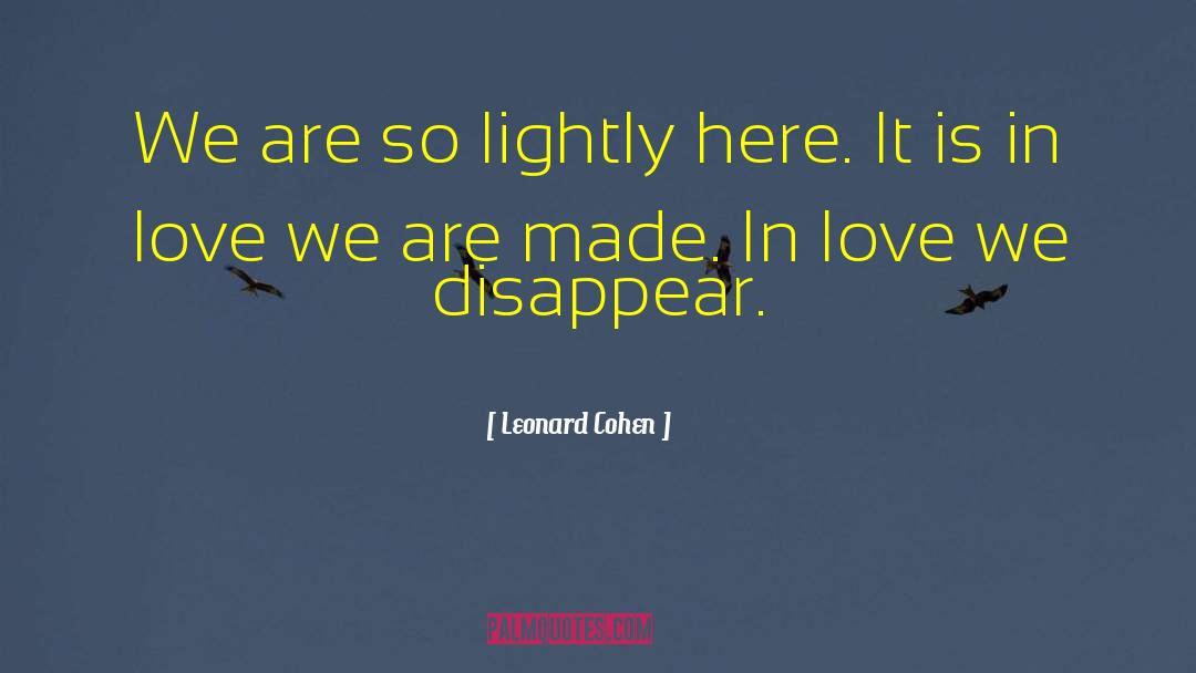 Love Games quotes by Leonard Cohen