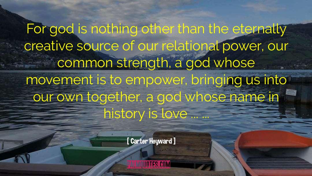 Love God quotes by Carter Heyward