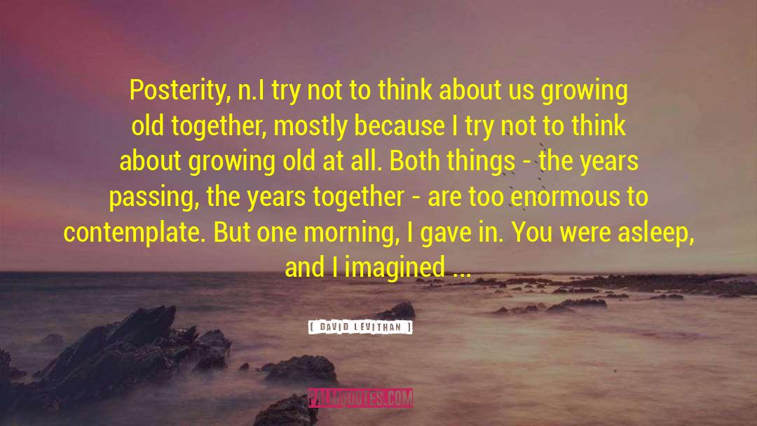 Love Growing Old Together quotes by David Levithan