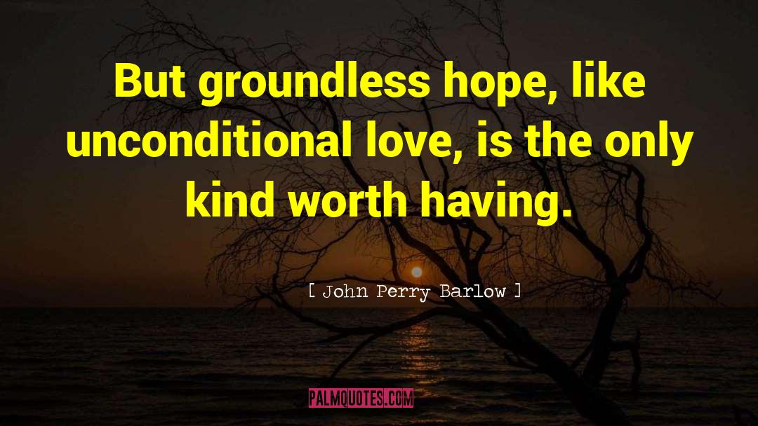 Love Hope quotes by John Perry Barlow