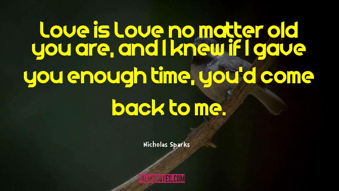 Love Is Love quotes by Nicholas Sparks