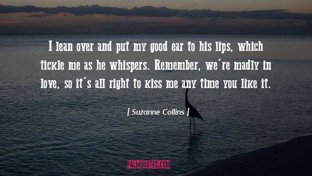 Love Kissing quotes by Suzanne Collins