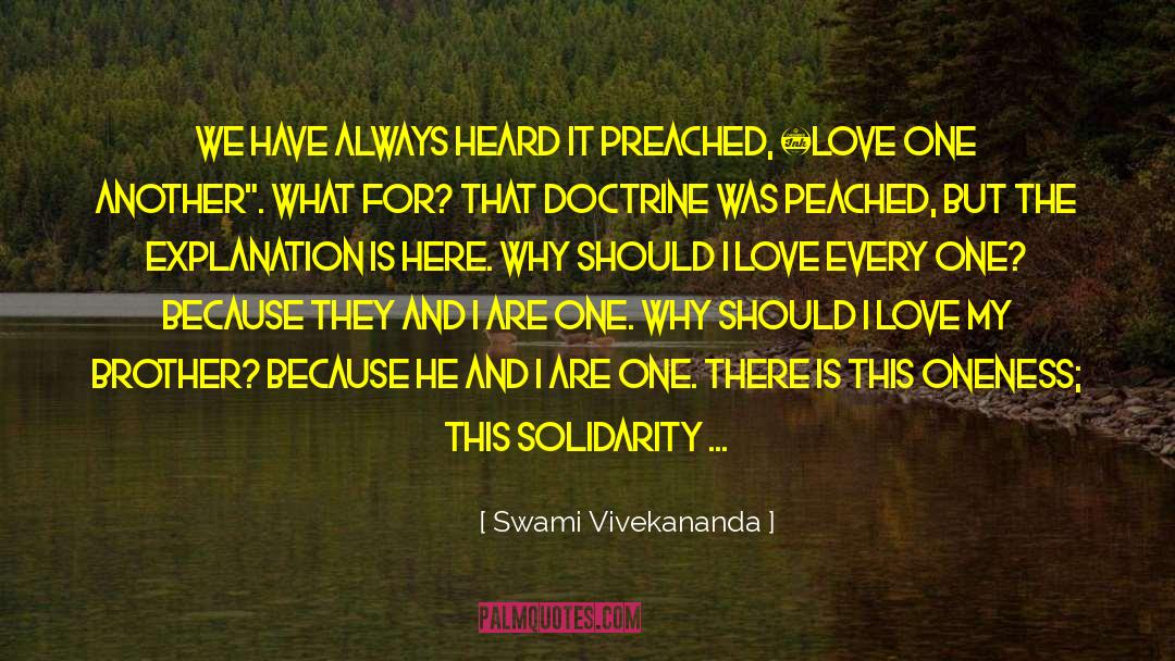 Love My Brother quotes by Swami Vivekananda