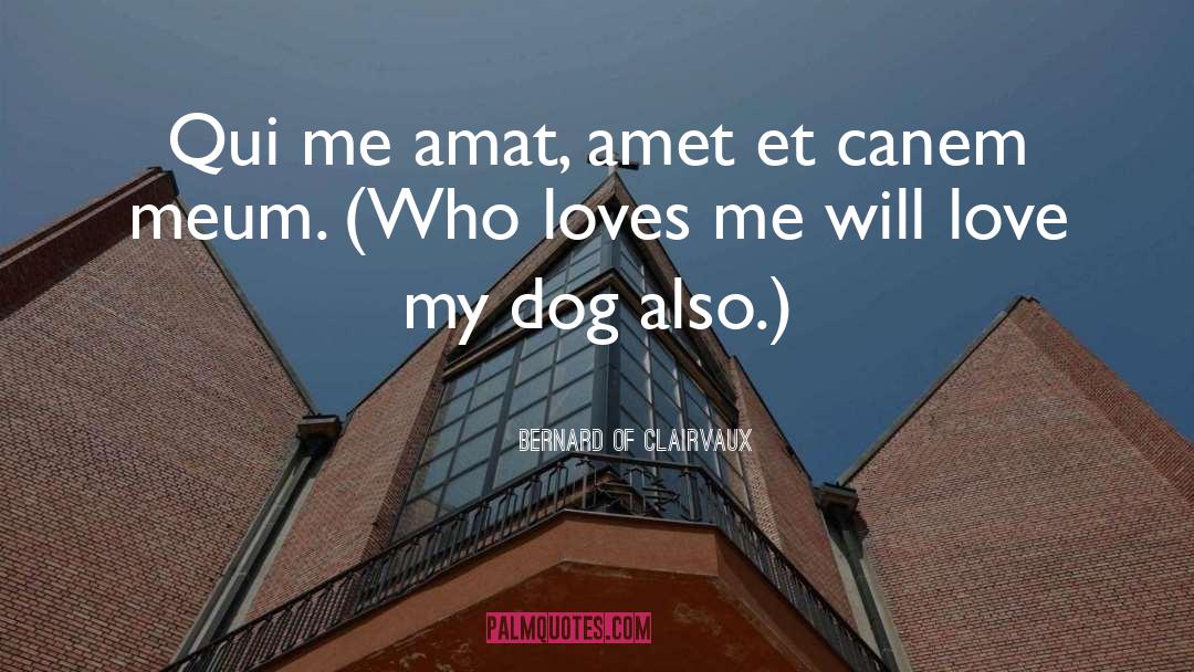 Love My Dog quotes by Bernard Of Clairvaux