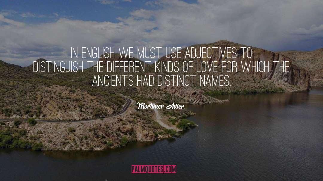 Love Names quotes by Mortimer Adler