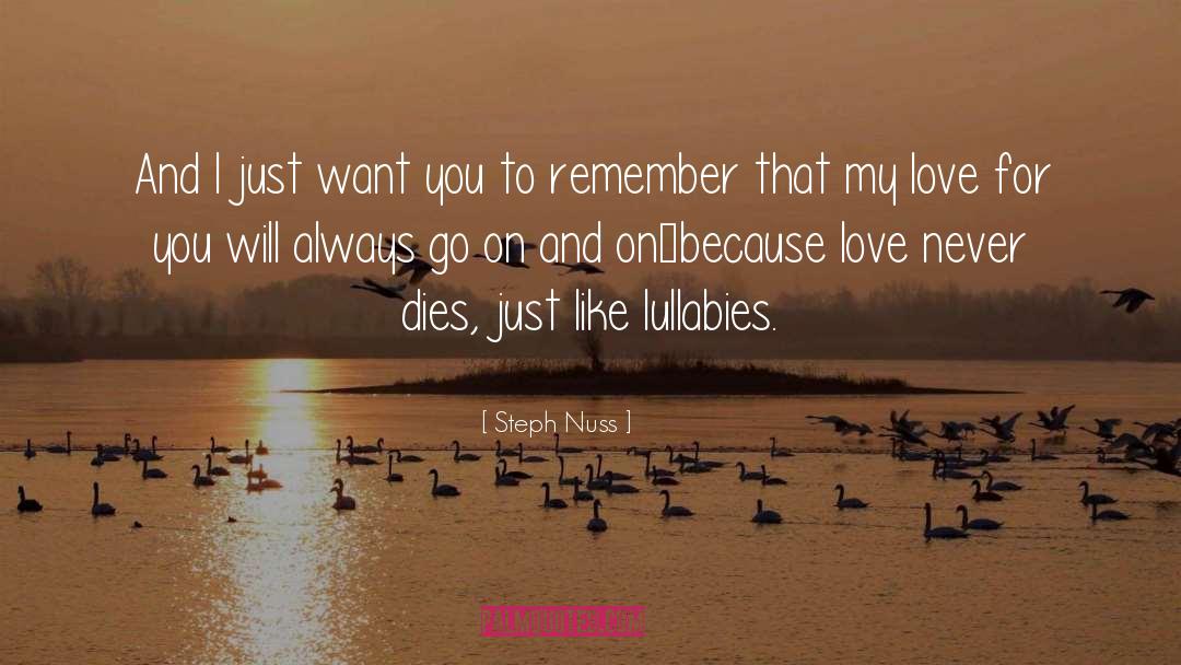 Love Never Dies quotes by Steph Nuss