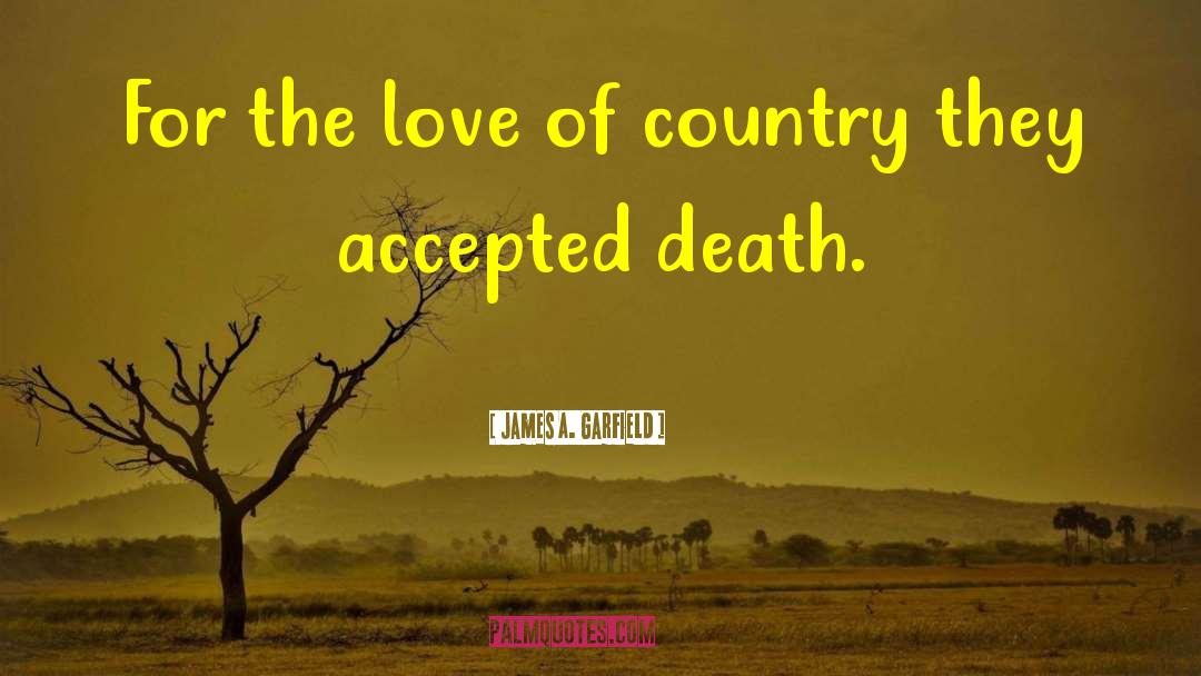 Love Of Country quotes by James A. Garfield