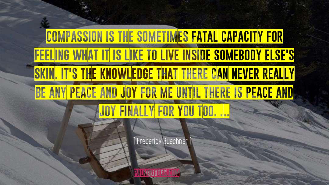 Love Peace And Compassion quotes by Frederick Buechner