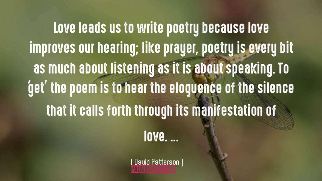 Love Poem quotes by David Patterson