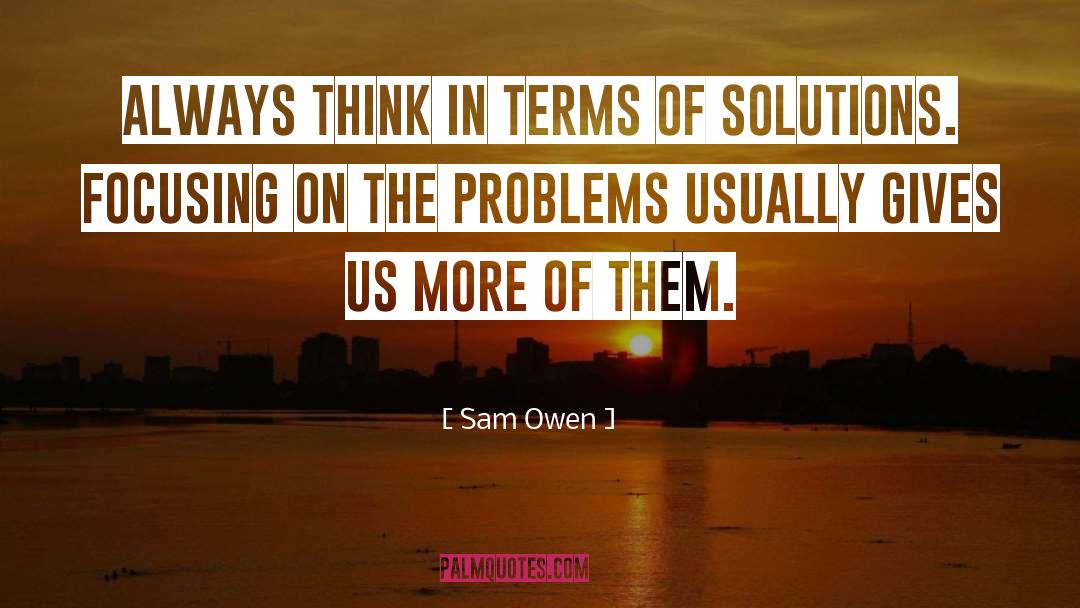 Love Problem Solution quotes by Sam Owen