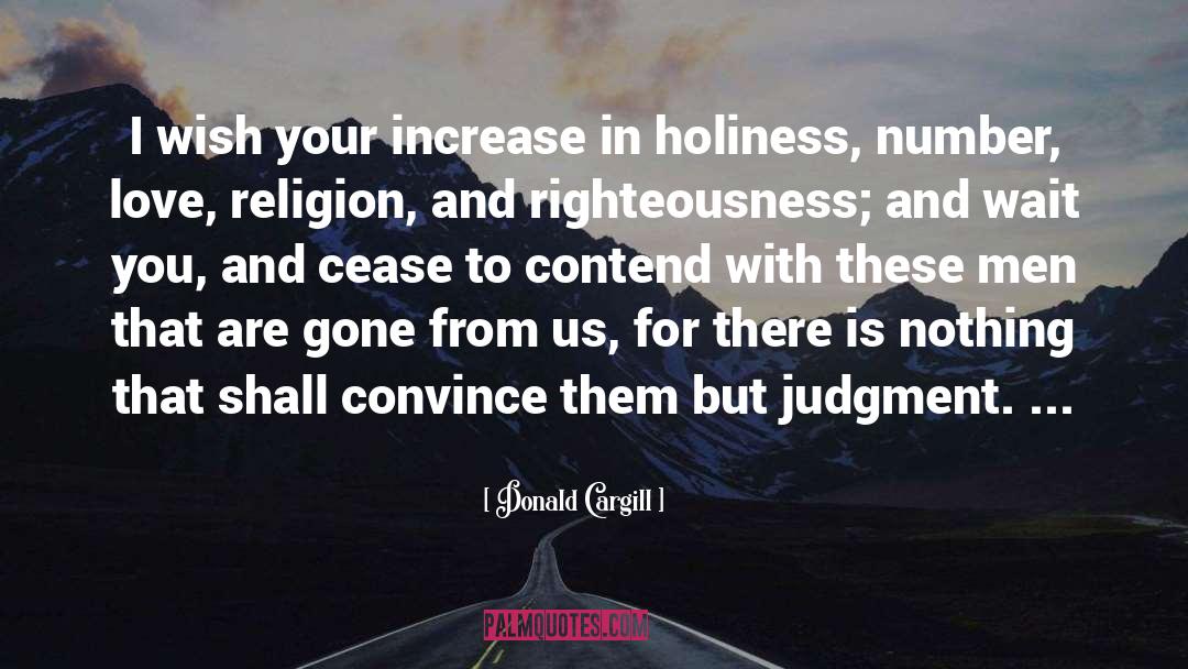 Love Religion quotes by Donald Cargill
