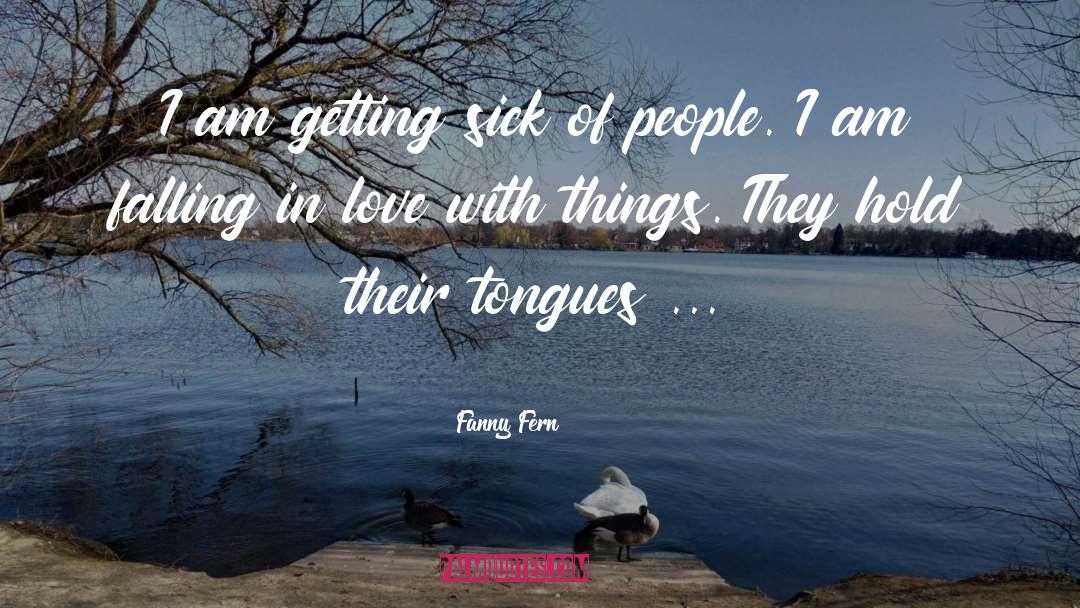 Love Sick quotes by Fanny Fern