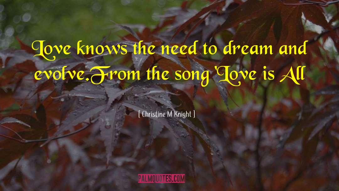 Love Song quotes by Christine M Knight