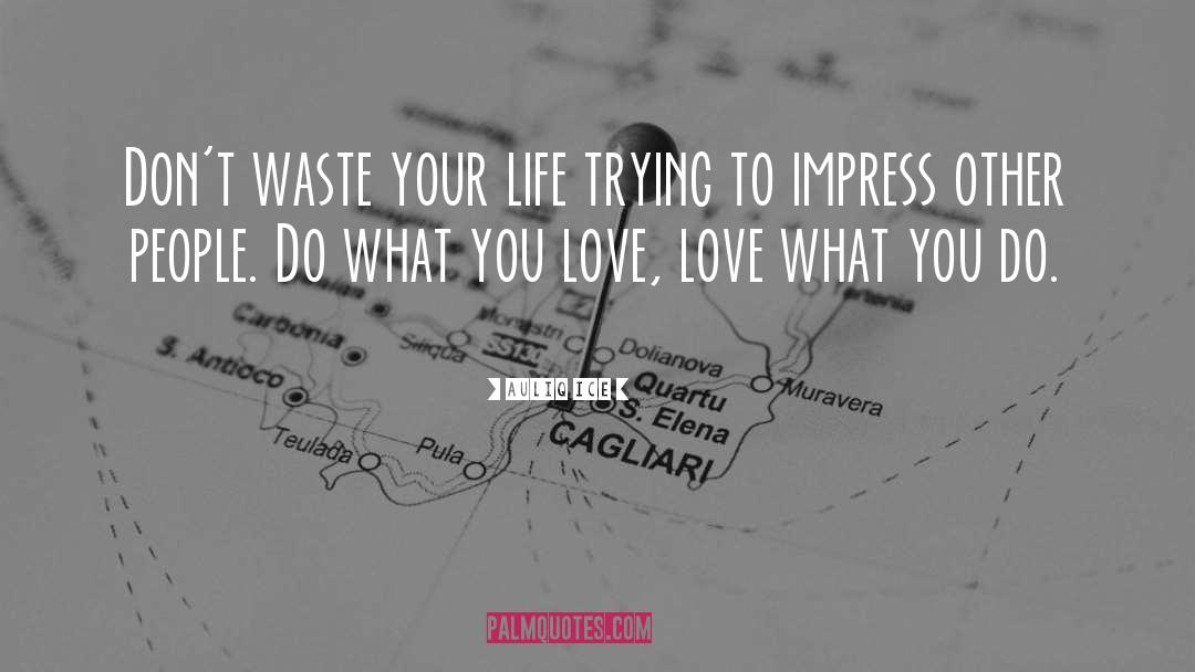 Love What You Do quotes by Auliq Ice