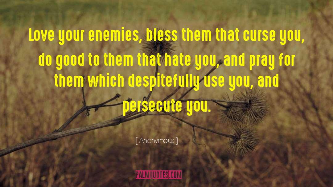 Love Your Enemies quotes by Anonymous
