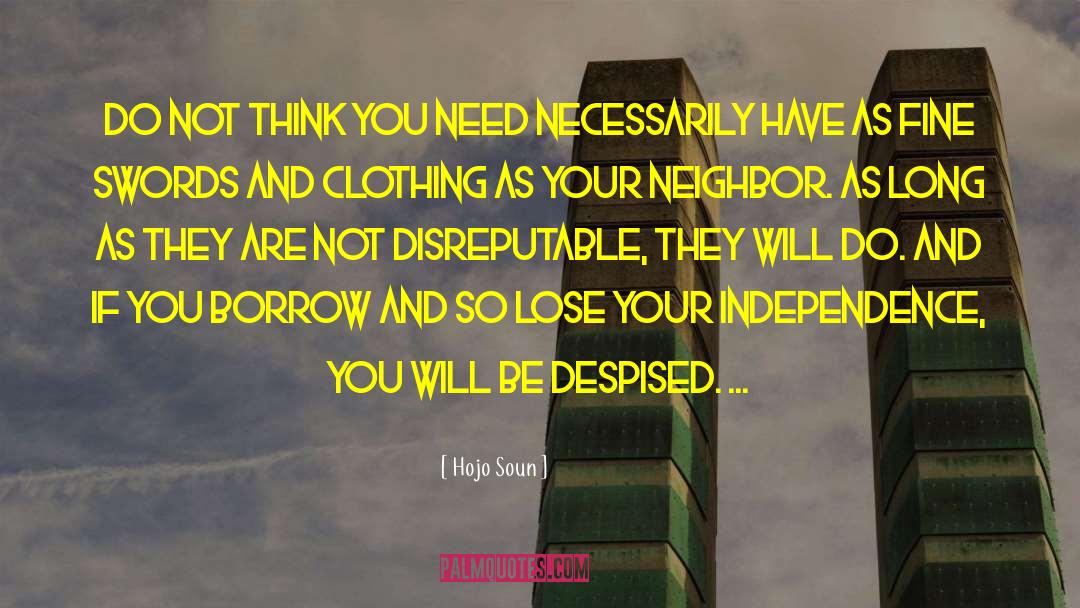 Love Your Neighbor As Yourself quotes by Hojo Soun