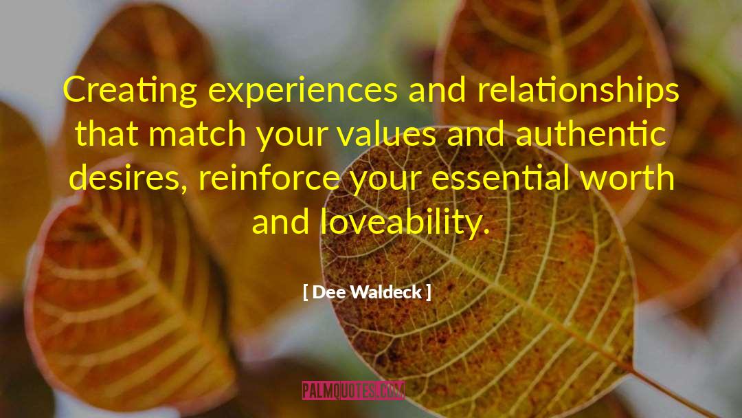Loveability quotes by Dee Waldeck