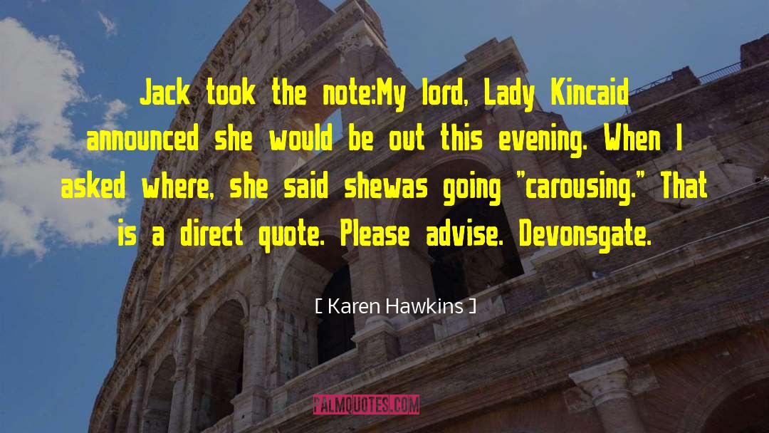 Lovely Lady quotes by Karen Hawkins