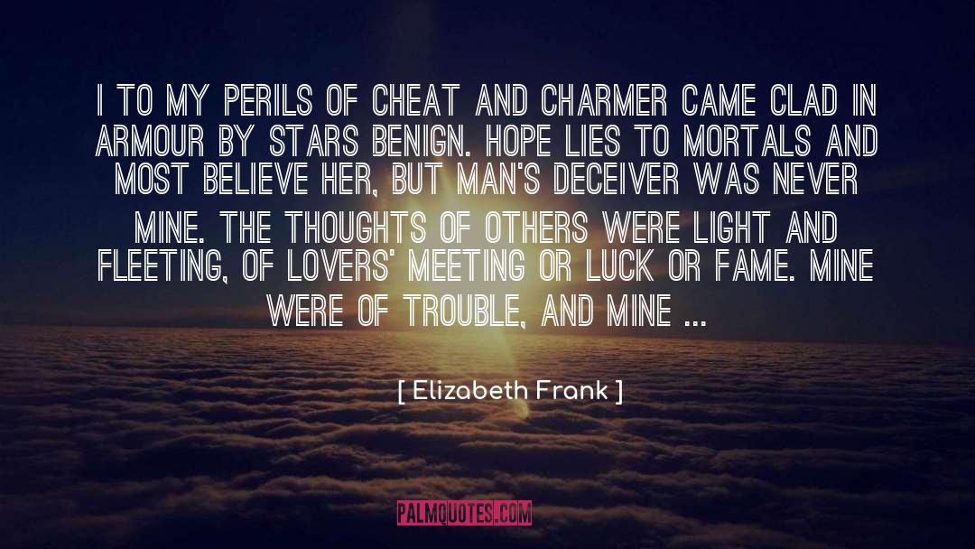 Lovers Departing quotes by Elizabeth Frank