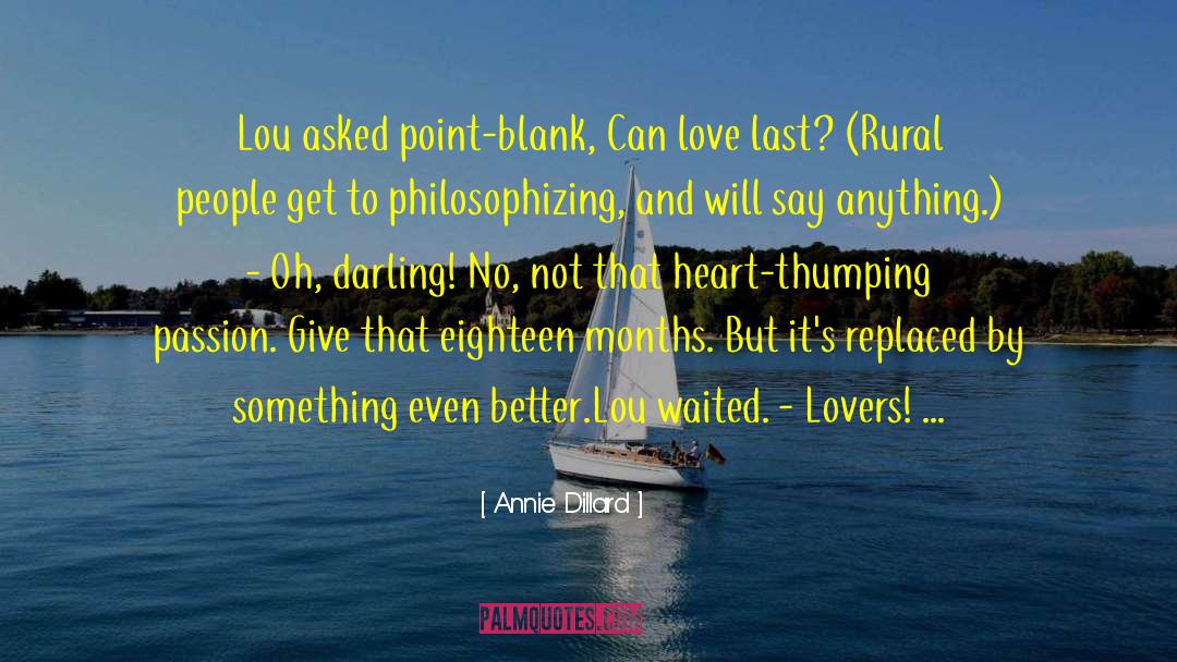 Lovers Love quotes by Annie Dillard