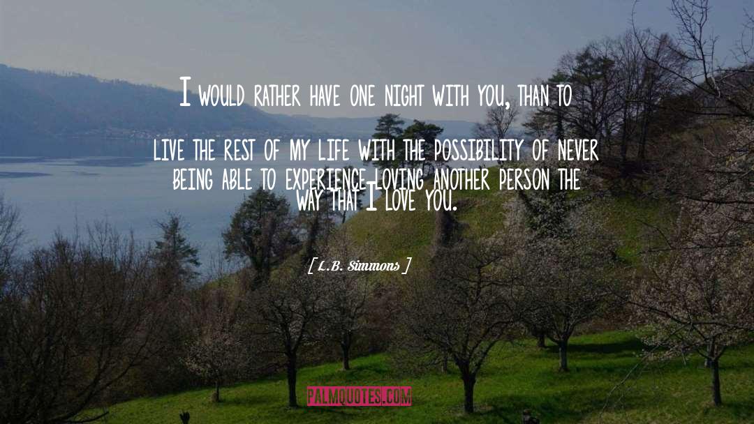 Loving Another quotes by L.B. Simmons