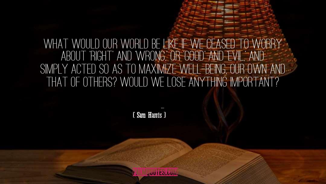 Loving Evil quotes by Sam Harris