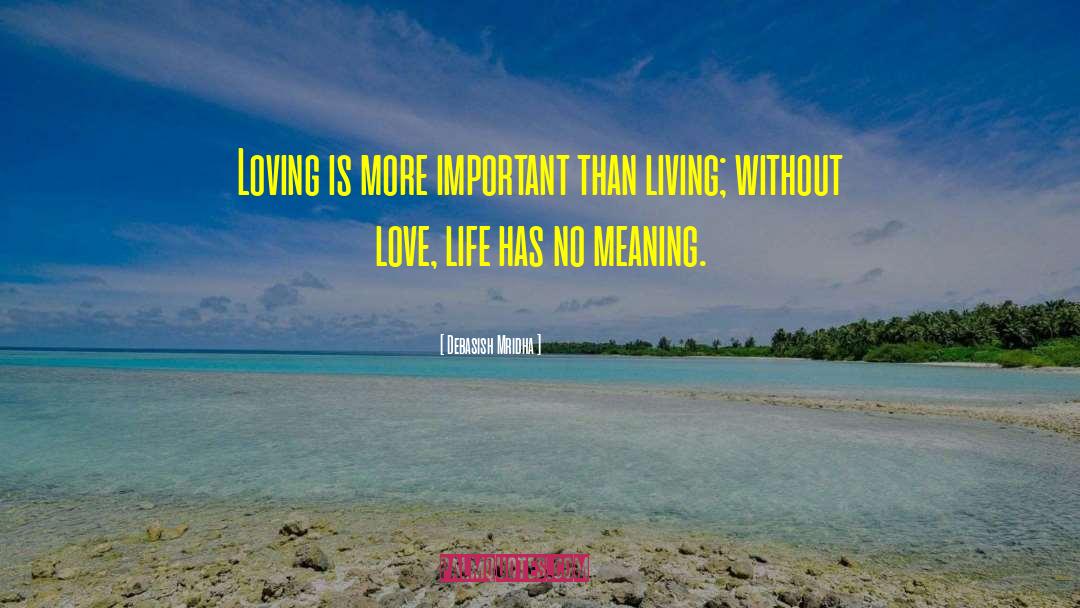 Loving Is More Important quotes by Debasish Mridha