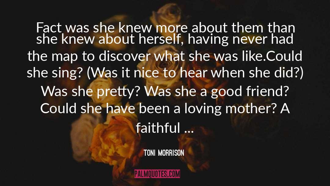 Loving Mother quotes by Toni Morrison
