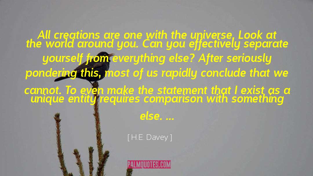 Loving Other Creations quotes by H.E. Davey