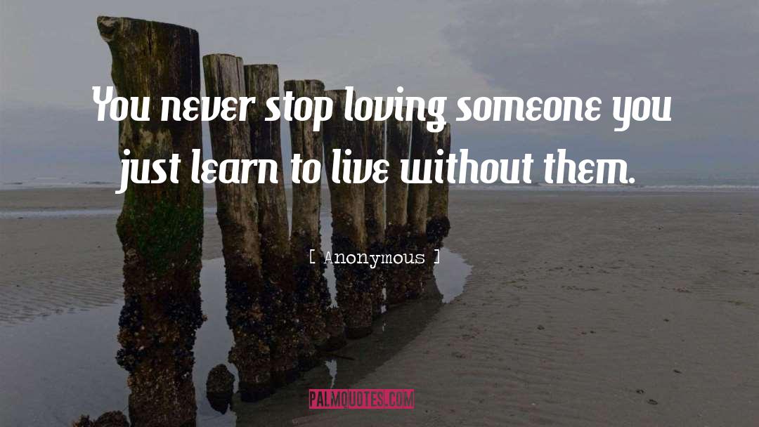 Loving Someone quotes by Anonymous