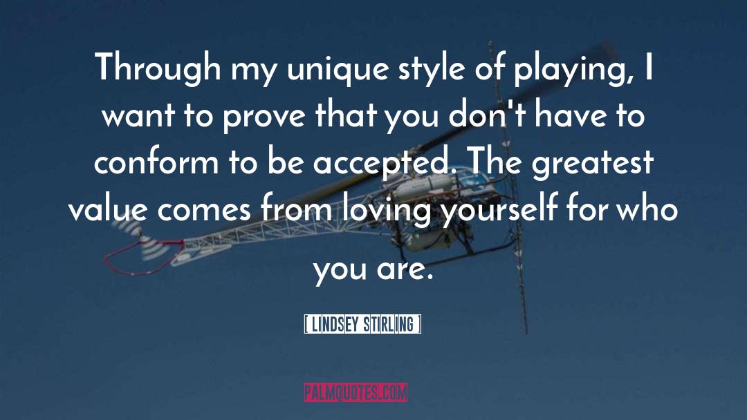 Loving Yourself quotes by Lindsey Stirling