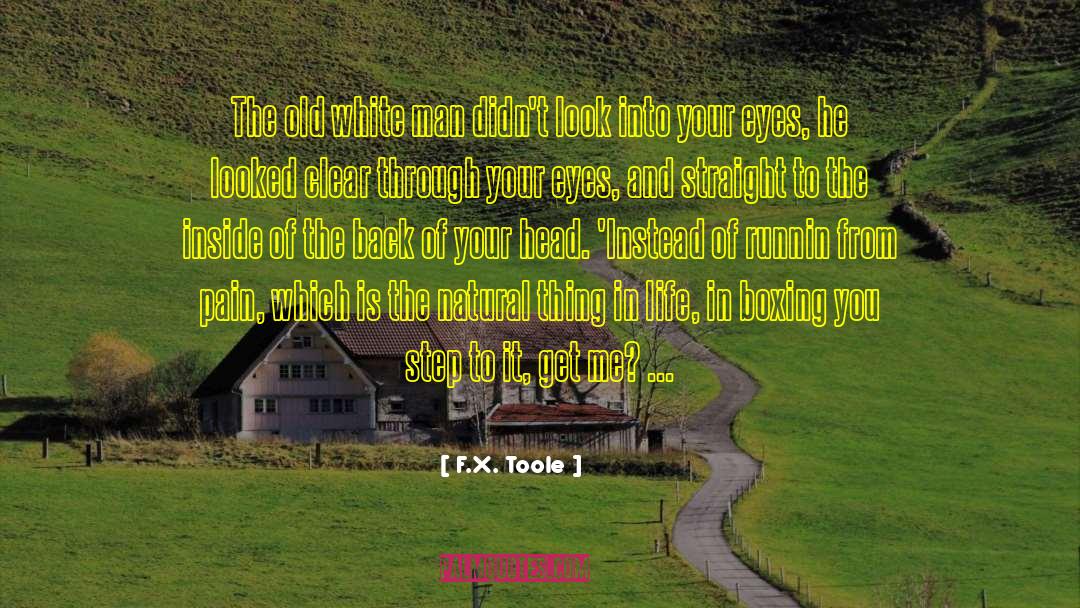 Low Back Pain quotes by F.X. Toole