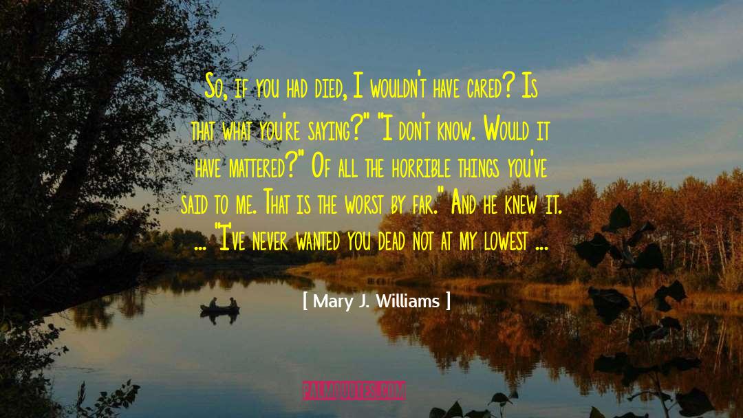 Lowest Point quotes by Mary J. Williams