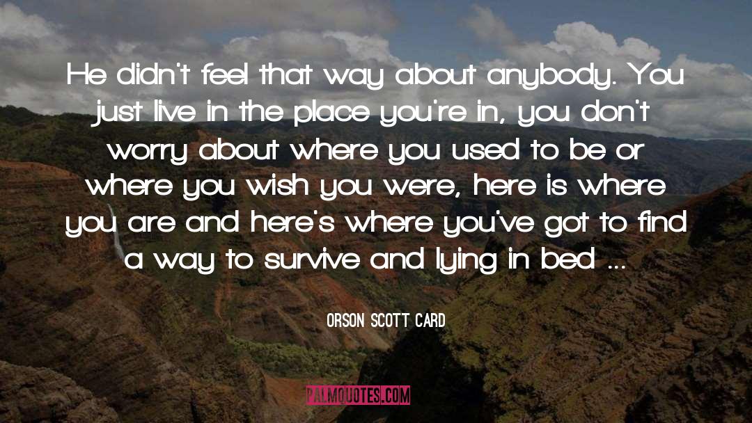 Lucas Scott quotes by Orson Scott Card