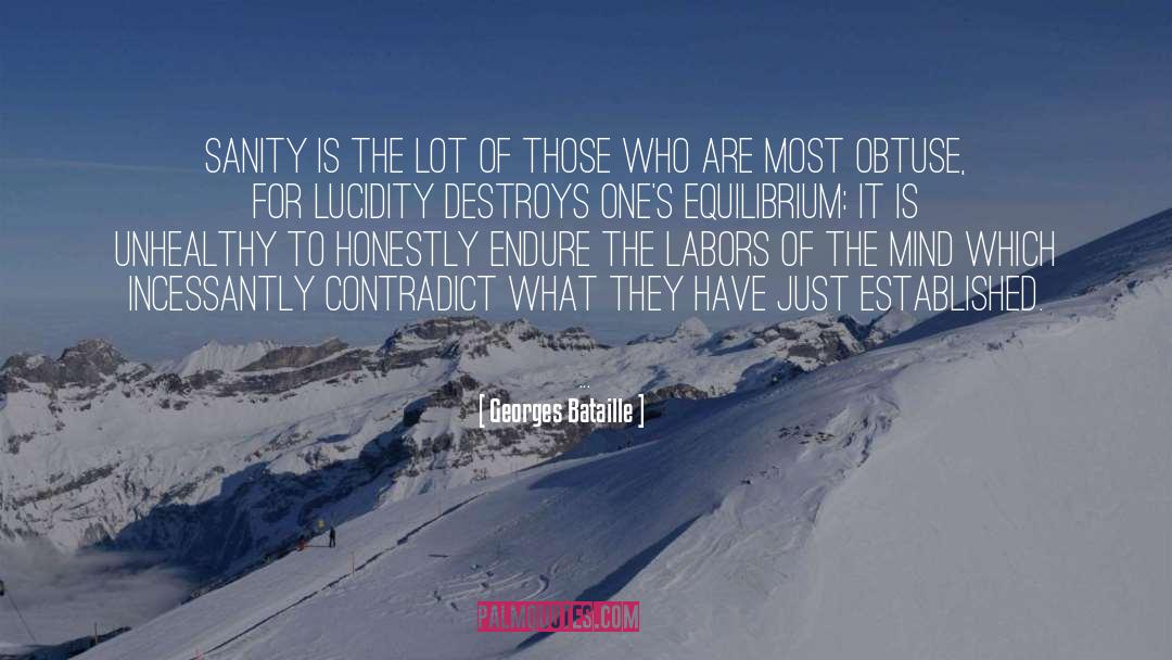 Lucidity quotes by Georges Bataille