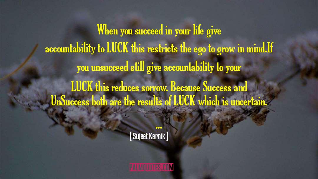 Luck For Exam Sms quotes by Sujeet Karnik