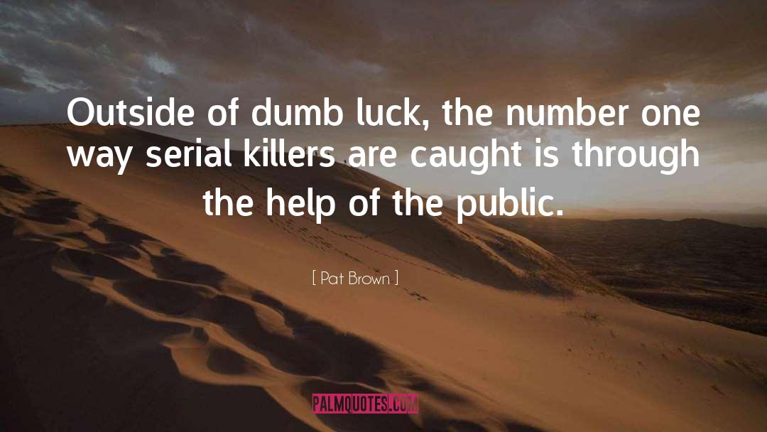 Luck quotes by Pat Brown