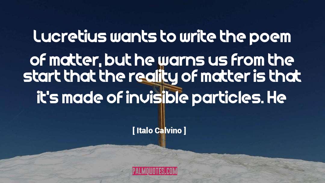Lucretius quotes by Italo Calvino
