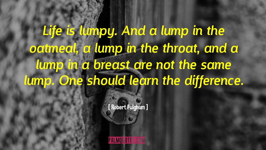 Lump In The Throat quotes by Robert Fulghum