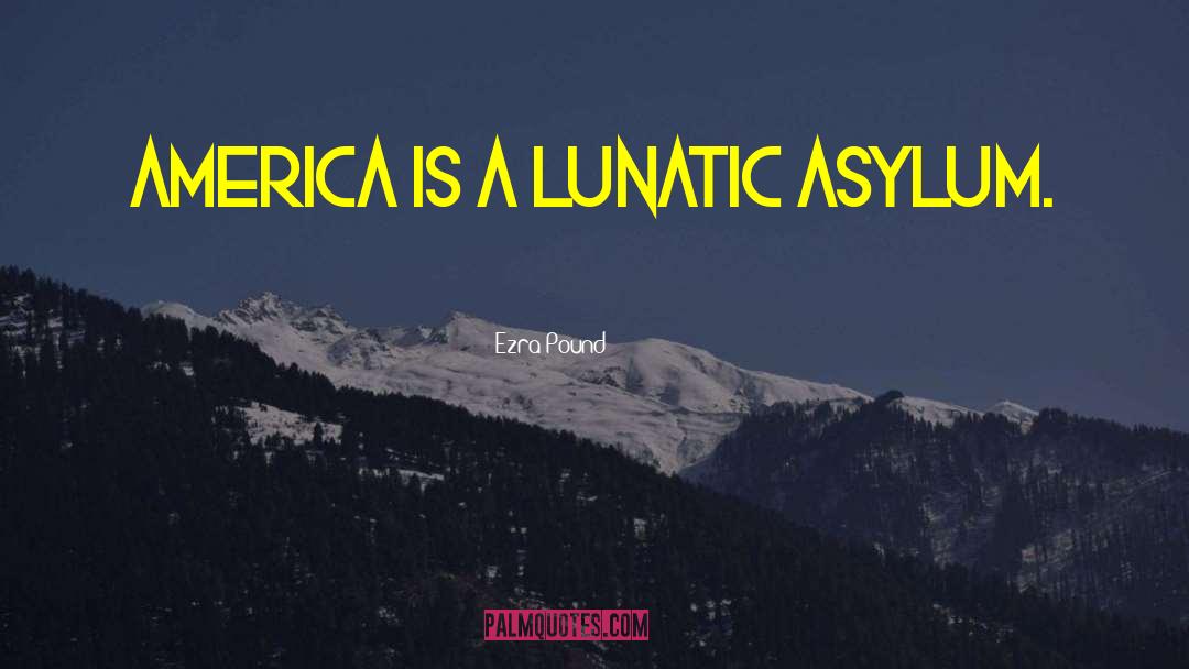 Lunatic Asylums quotes by Ezra Pound