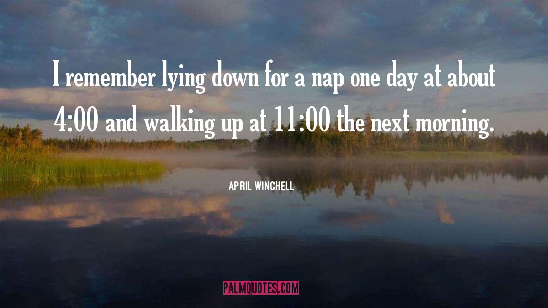Lying Down quotes by April Winchell